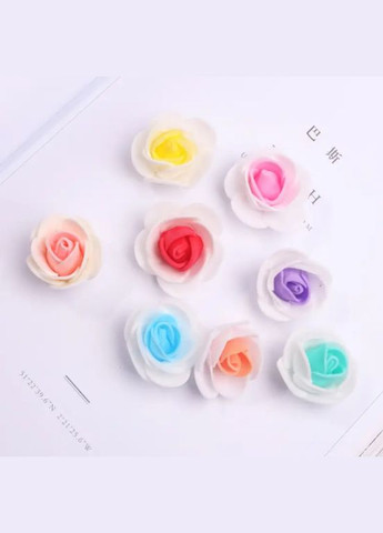 Головки цветов для рукоделия 50 штук 3 см разноцветный Jannet квіти (330758665)