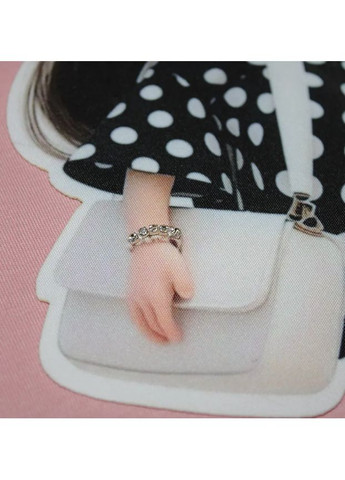 Нашивка тканева з декором фігурна "Дівчинка в горох" (7598) No Brand (363319963)