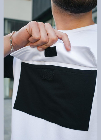 Біла футболка чоловіча "" біло-чорна з коротким рукавом Intruder FreeDom