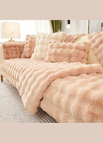 Накидка для м'яких меблів 1шт 90х160 см хутряна бежева Love You (373294388)