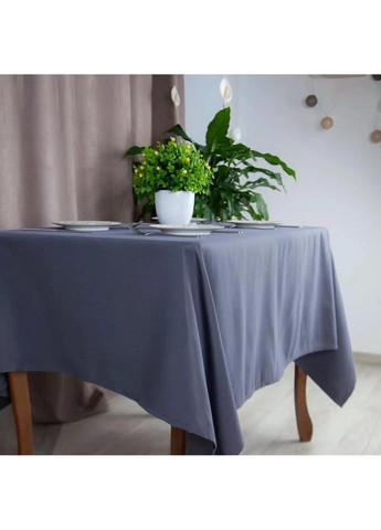 Скатерть водоотталкивающая Aquastop Dark Gray С-04222-30301 150х150 см темно-серая ТЕП (319551738)