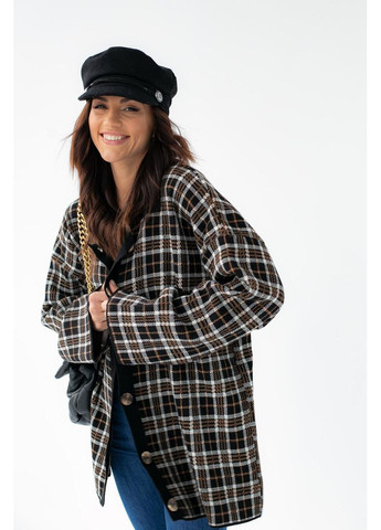 Кардиган жіночий об"ємний кофта клітинка No Brand (370709108)