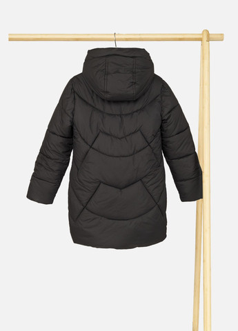 Черная зимняя куртка для девочки цвет черный цб-00254749 JINGYUAN