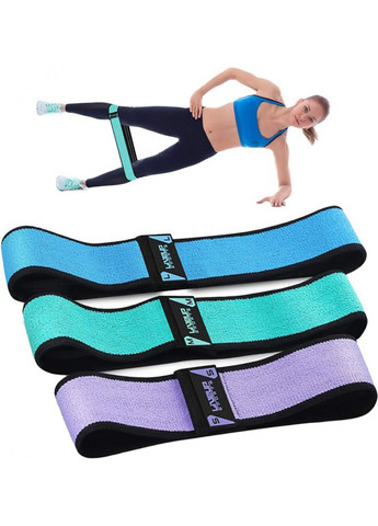 Фітнес гумка HIP BAND блакитний L-420x80мм LiveUp (333958011)