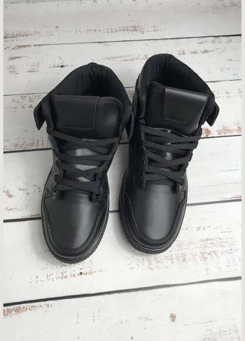 Черевики хайтопи демісезонні на хлопчика підлітка OK Shoes Чорний (1084) No Brand (347236118)