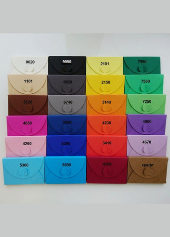 Подарунковий конверт-коробочка 60x90х8 мм з кольорового дизайнерського картону, Лавандовий No Brand (326063791)