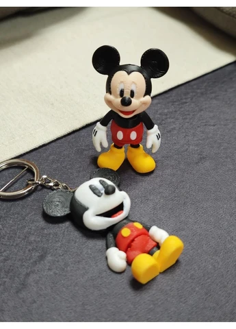 🐭🔑 Подвижный Брелок «Микки Маус (Mini Flexi Mouse)» 7 см 3D-печать No Brand (401020143)