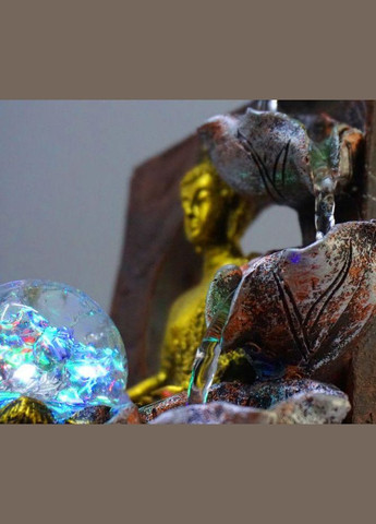 Кімнатний настільний фонтан з підсвічуванням Будда №10 No Brand (348437726)