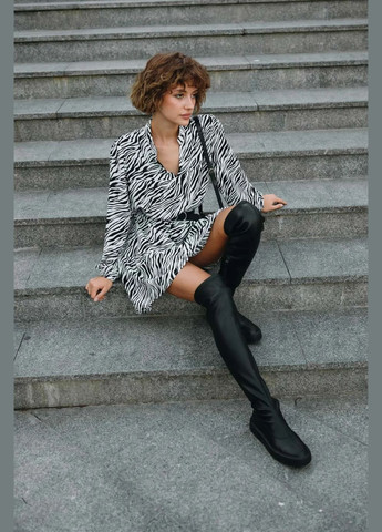 Білий повсякденний, кежуал сукня Seventeen зебра