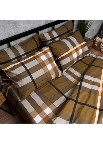 Комплект постельного белья Micro-satin Premium King Size 220x240 наволочки 2х50х70 (MS-820016031) Moon&Star Mocha Check (400232129)