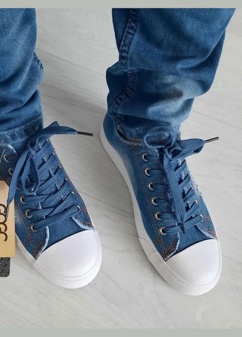 Синие женские синие джинсовые кеды Gogc джинсові