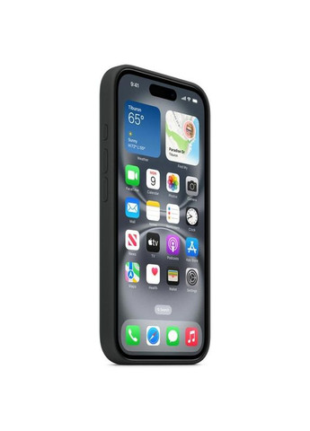 Чохол Silicone case (AAA) з Magsafe та анімацією для Apple iPhone 16 (6.1") Чорний Epik (372499927)