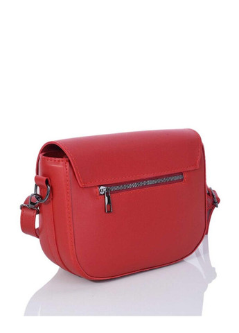 Жіноча сумка-клатч з плечовим ременем червона з екошкіри на замку «Стеффі» WeLassie (298571802)