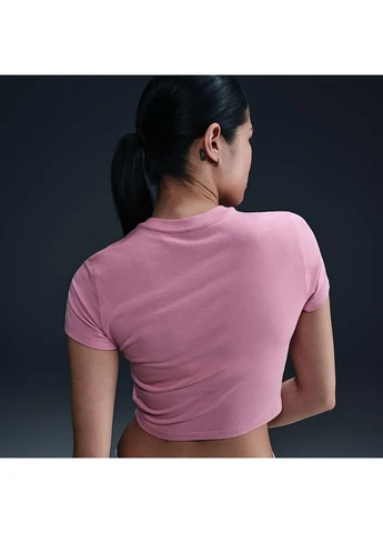 Футболка Sportswear Chill Knit Slim Cropped Pink HF9534-699 Nike - (399377759)