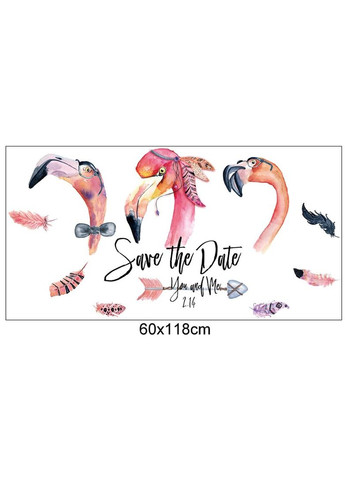 Наклейка интерьерная на стену Фламинго 60х118 см (XL7242) Green Life (316645779)