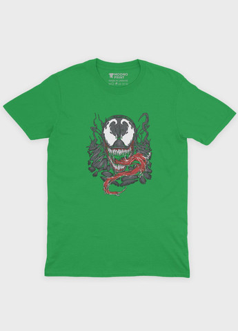 Зеленая демисезонная футболка для мальчика с принтом супервора - веном (ts001-1-keg-006-013-033-b) Modno