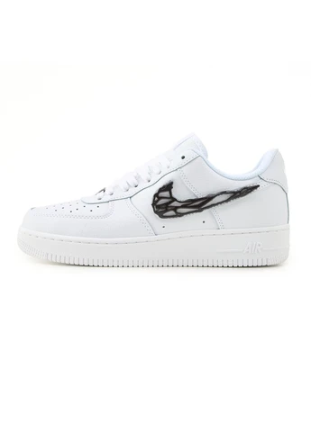 Белые летние кроссовки nike air force 1 low molten metal black white найк аир форс 1 No Brand
