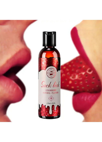 Оральный лубрикант Suck Lick с ароматом и вкусом клубники 120 ml CokeLife (284279224)