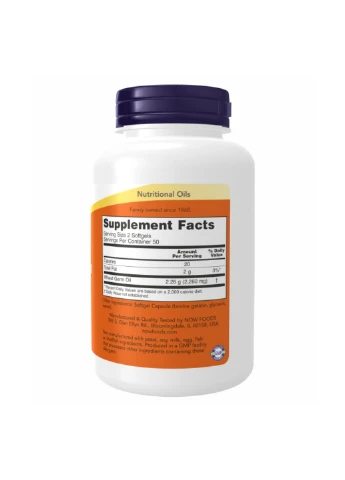 Жирные кислоты Wheat Germ Oil 1130mg - 100 sgels Now Foods (296190101)