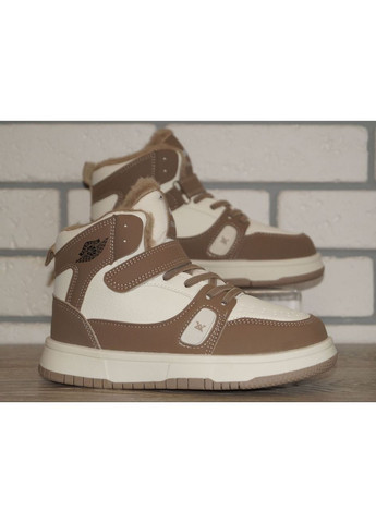 Черевики зимові дитячі / підліткові бежеві з коричневим Paliament fashion (364263009)