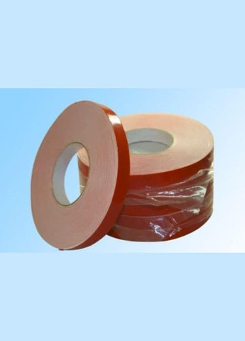 Білий спеціалізований двосторонній скотч із червоним лайнером на спіненій основі 12 мм2,5 м, 1 мм, ящик 85 шт. No Brand (316091578)