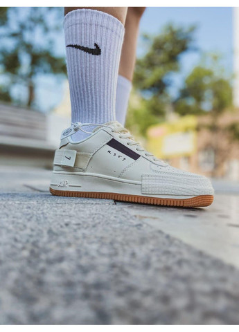 Бежеві Осінні кросівки чоловічі nike air force 1 type 354 ivory brown найк аір форс 1 преміум No Brand