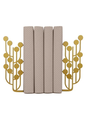 Упоры для книг Dots 30x20 см 2 шт Бронзовый (G-057) Glozis (387617067)