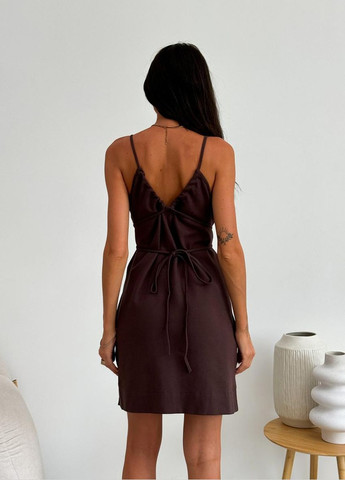 Коричневое кэжуал платье наоми Art Knit однотонное