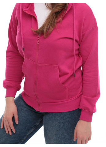 Толстовка жіноча рожева на блискавці Cracpot Приталена (302879192)