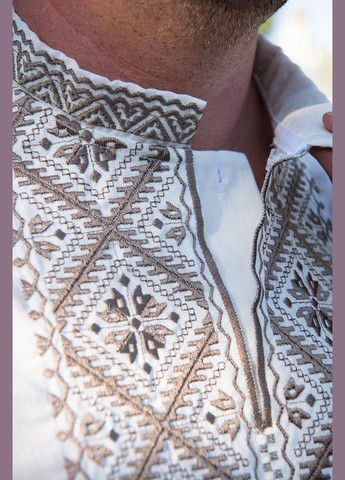 Молочная мужская вышиванка богдан молочная V&V (312522068)