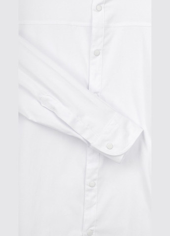 Белая повседневный рубашка однотонная DENIZ