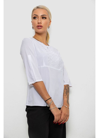 Белая блуза однотонная, 230r71-1 Ager