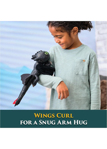 Мягкая игрушка Дракон Беззубик запускается в воздух 30см Как укротить дракона Dreamworks Dragons Toothless 6072913 Spin Master (372012442)