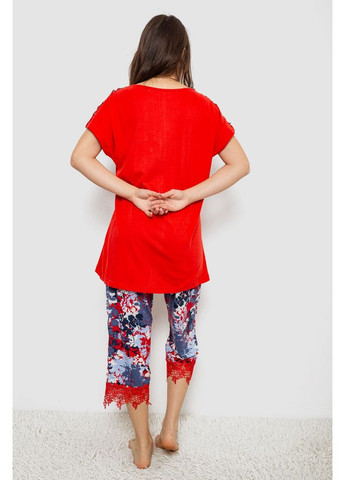 Червона всесезон жіноча піжама з принтом,, 243r1602-006 Isik