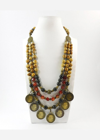 Ожерелье "Сердце пустыни" Сердолик, Змеевик, Яшма Fursa fashion (323002610)