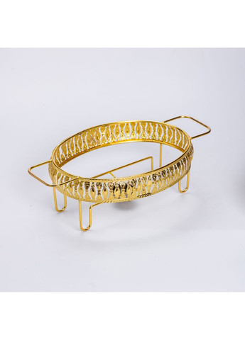 Мармітниця порцелянова овальна 2 л на металевій підставці з підігрівом, Yiwu (361137974)