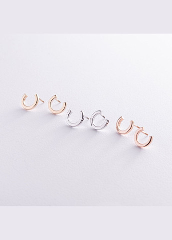 Сережки - пусети Мерилін у білому золоті с08177 Oniks (264024410)