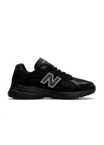 Черные демисезонные кроссовки мужские, вьетнам New Balance 990 Black White