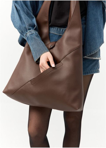 Женская сумка Хобо со съемным кошельком Шоколадная (752040835) Sambag (360965539)