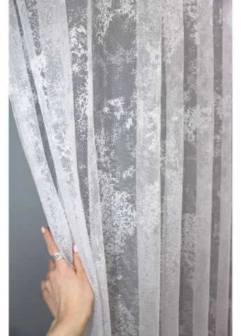 Тюль 1368т Мармур Al-1 Жакард Білий 500х270 см (43-118) VR-Textil (298122422)