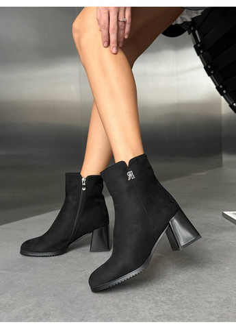 Черные зимняя женские зимние ботинки No Brand