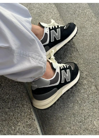 КРОСІВКИ ЖІНОЧІ NEW BALANCE 574 LEGACY BLACK НЬЮ БЕЛАНС 574 No Brand чорні демісезони (367170688)