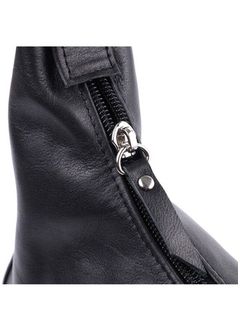 Женская сумка багет с регулируемым ремнем из гладкой натуральной кожи 22834 Черная Shvigel (313102114)