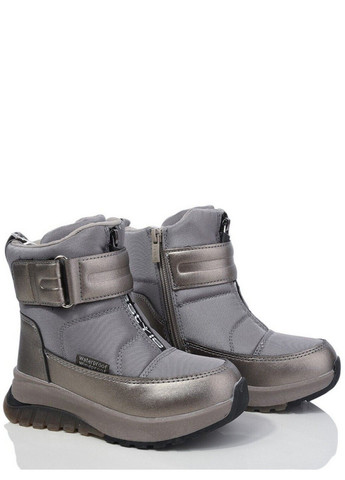 Графитовые кэжуал зимние сноубутсы на овчине p11243b Tom.M