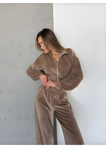 Розовый велюровый спортивный костюм, женский велюровый костюм, костюм из велюра без капюшона. Україна (355059385)