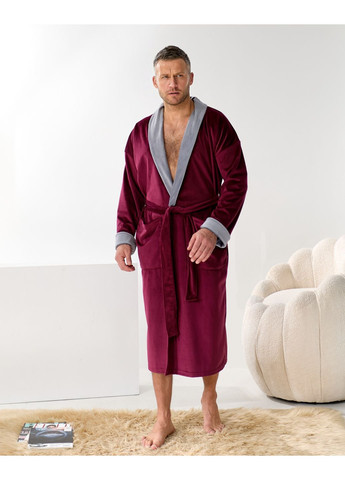 Чоловічий велюровий халат з поясом Tailer (370370546)