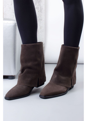Черевики жіночі K350-801-2 натуральна замша коричневі 346574 Where Uwear (364658681)