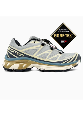 Синій літні кросівки salomon xt-6 blue/beige gore-tex саломон хт 6 сині No Brand