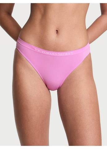 Трусики-бікіні жіночі з мікрофібри Seamless Bikini Panty рожеві Victoria's Secret (365686085)