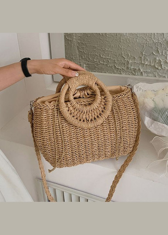 Жіноча літня плетена сумка кросбоді з дуже гарними оригінальними круглими ручками ZANZIBAR No Brand (293510669)